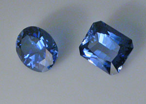 Lab Created Synthetic Ceylon Blue Sapphire Faceted Oval Gemstone 5x3mm 16x12mm 